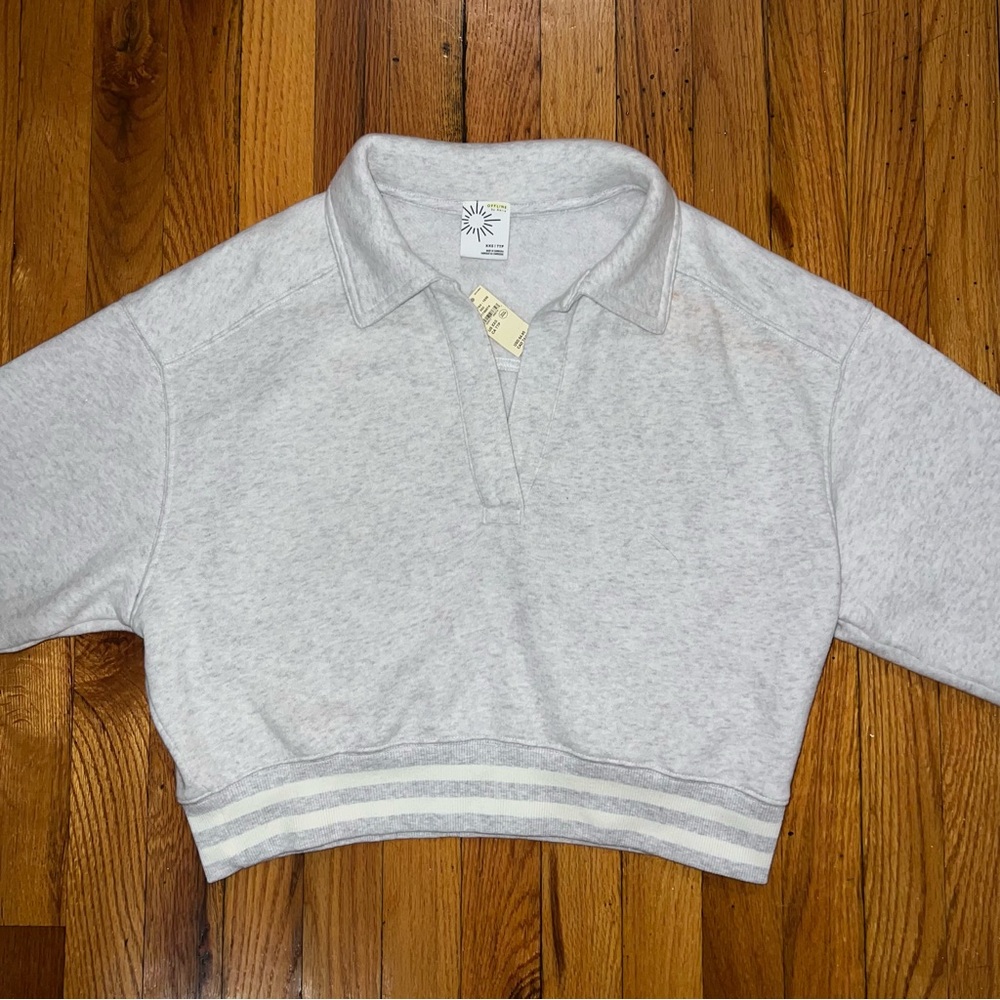 nwt offline by aerie cropped polo sweatshirt